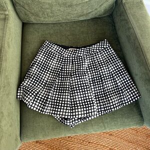 L'Agence Checked Pleated Skort